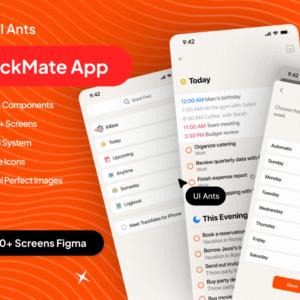 Trackmate - Task Management & Productivity App UI Kit