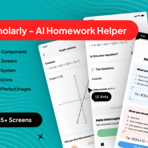 Scholarly - Al Homework Helper Mobile App Ui